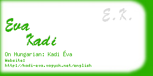 eva kadi business card